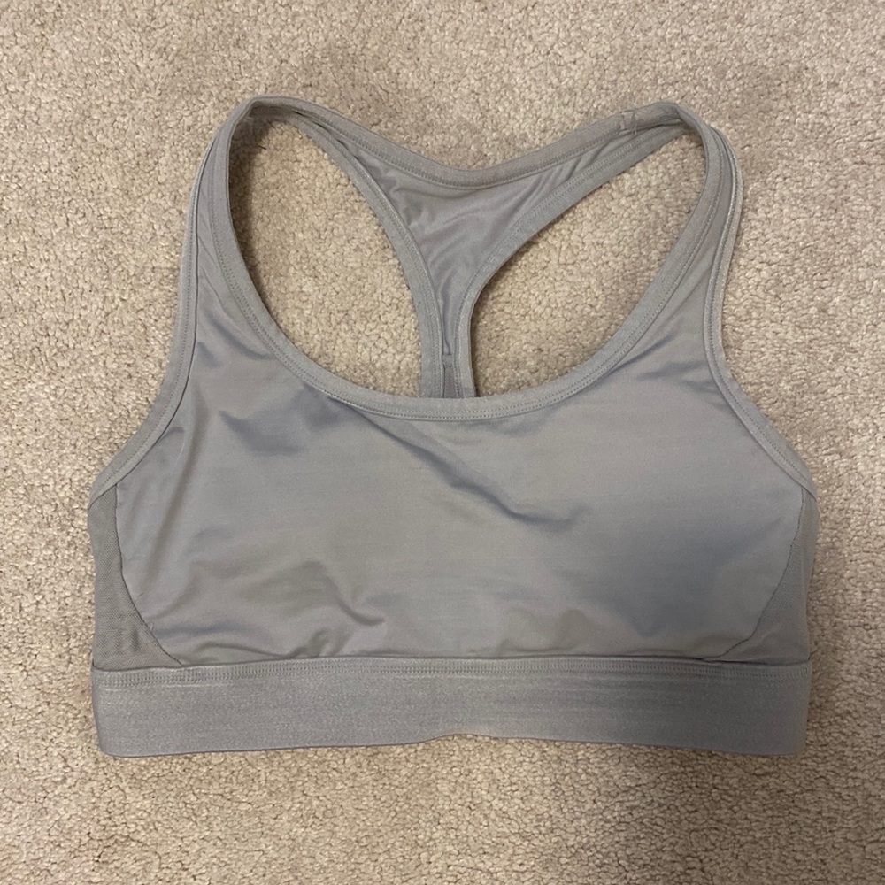 Aerie Light Gray Racerback High Impact Sports Bra S